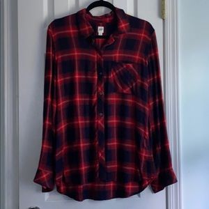 Plaid button down shirt